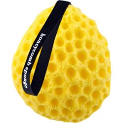 ECARLA - Gąbka do mycia ciała na mokro typu plaster miodu w kolorze żółtym, 1 szt