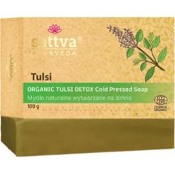 SATTVA - Tulsi Detox Cold Pressed Soap, 100 g - detoksykujące mydło do ciała w kostce