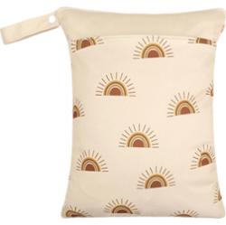 ECARLA - Wielofunkcyjna wodoodporna torba WET BAG w kolorze beżowym z motywem tęczy i słońca, 1 szt
