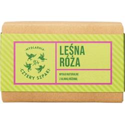 CZTERY SZPAKI - Leśna Róża Naturalne mydło do mycia ciała w kostce z glinką różową, 110 g