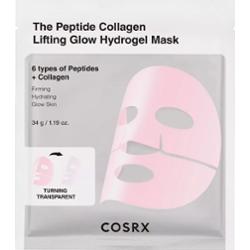 COSRX - The Peptide Collagen Lifting Glow Hydrogel Mask, 34 g - liftingująca-rozświetlająca maseczka hydrożelowa do twarzy w płachcie