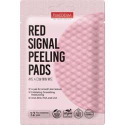 PUREDERM - Red Signal Peeling Pads, 12 szt - peelingująco-złuszczające płatki do twarzy