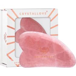 CRYSTALLOVE - Płytka do masażu twarzy gua sha z kwarcu różowego