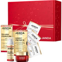 Zestaw Gold C Krem wielozadaniowy+Żelazko zmarszczek+3 maseczki w pudełku prezentowym