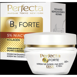 Perfecta B3 Forte przeciwzmarszczkowy krem na dzień i na noc 50+ z 5% niacynamidem