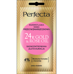 Perfecta 24K Gold&Rose Oil maska do twarzy rozświetlająca przeciwzmarszczkowa