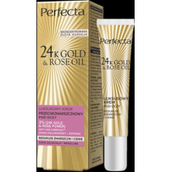 Perfecta 24K Gold&Rose Oil Luksusowy krem przeciwzmarszczkowy pod oczy