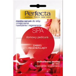 Perfecta SPA Domowy pedicure zabieg regenerujący peeling do stóp + maska/serum