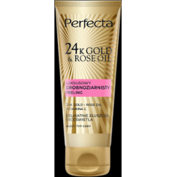 Perfecta 24K Gold&Rose Oil Luksusowy drobnoziarnisty peeling do twarzy