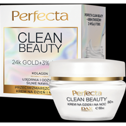 Perfecta Clean Beauty Przeciwzmarszczkowy krem na dzień i na noc 50+ z 24K Gold