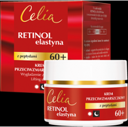 Celia Retinol & Elastyna krem przeciwzmarszczkowy z peptydami na dzień i na noc 60+ 50 ml