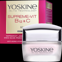 Yoskine Supreme-Vit B12 + C Naprawczy krem silnie przeciwzmarszczkowy do twarzy na noc 60+