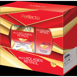 Zestaw Perfecta Multikolagen Retinol Krem na dzień i na noc 70+ plus Krem pod oczy