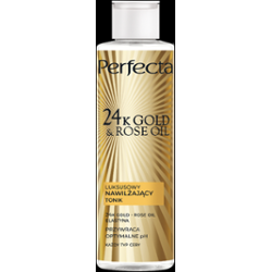 Perfecta 24K Gold&Rose Oil Luksusowy nawilżający tonik do twarzy