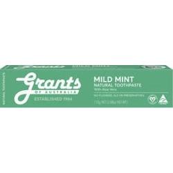 Łagodząca, naturalna pasta do zębów Grants of Australia- bez fluoru, delikatnie miętowa