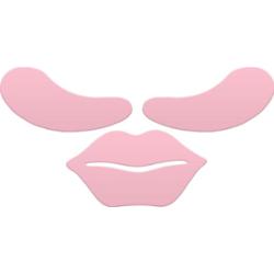 Zestaw wielorazowych silikonowych płatków pod oczy i maski na usta