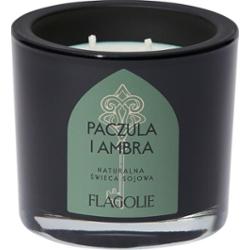 Flagolie PACZULA I AMBRA Sojowa świeca zapachowa w czarnym szkle
