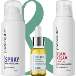 Zestaw Podoceutic® - Spray & Pianka do stóp & Olejek do paznokci