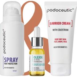 Zestaw Podoceutic® Spray & Krem barierowy & Olejek do paznokci