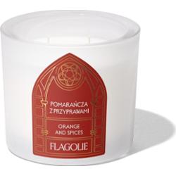Flagolie POMARAŃCZA Z PRZYPRAWAMI Świeca zapachowa w białym szkle