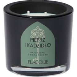 Flagolie PIEPRZ i KADZIDŁO Sojowa świeca zapachowa w czarnym szkle