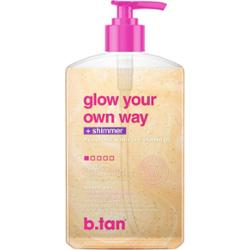 b.tan Glow Your Own Way Shimmer Gradual Self Tan Gel 473 ml