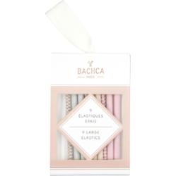 BACHCA Large elastics x9 pastel-colored and lurex - Grube gumki do wło