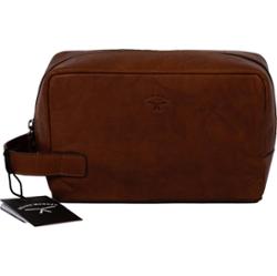Beard Monkey Toiletry Bag Leather Brandy