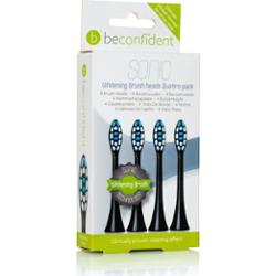 Beconfident Whitening Sonic 4-pack tootbrush heads black