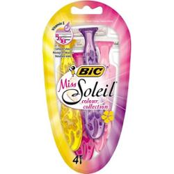 BiC Miss Soleil Colour Collection 3-ostrzowa golarka 4 sztuki