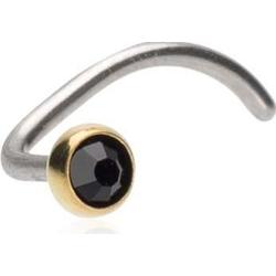 Blomdahl Silver Titanium Bezel 3 mm  Black