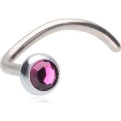 Blomdahl Silver Titanium Bezel 3 mm  Lilac