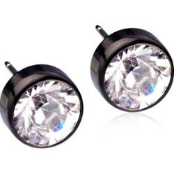 Blomdahl Black Titanium Bezel Crystal