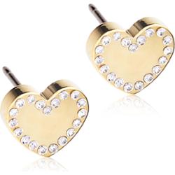 Blomdahl Golden Titanium Brilliance Sweetheart 8 mm, Crystal