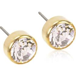 Blomdahl Golden Titanium Crystal Bezel 6 mm