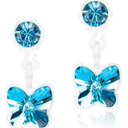 Blomdahl Medical Plastic  Pendant Butterfly 4/5mm Aquamarine