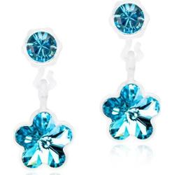 Blomdahl Medical Plastic  Pendant Flower 4/6mm Aquamarine