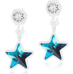 Blomdahl Medical Plastic Pendant Star 4/6 mm Crystal/aquamarine