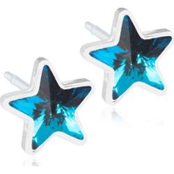 Blomdahl Medical Plastic Star 6mm Aquamarine