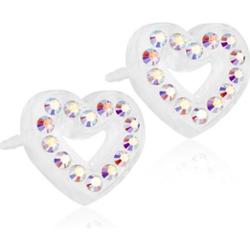 Blomdahl Brilliance Heart Hollow 10mm Rainbow