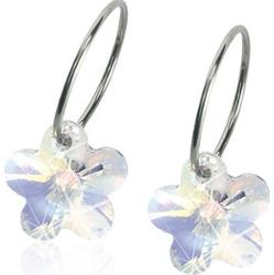 Blomdahl Natural Titanium  Flower Sleeper 14mm Rainbow