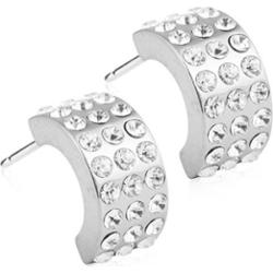 Blomdahl Natural Titanium Pendant Grand Brilliance Curved 10mm Crystal