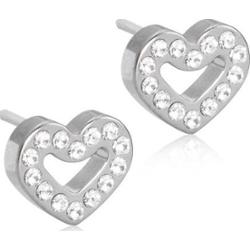 Blomdahl Örhänge Brilliance Heart Hollow 8 mm Crystal