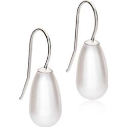 Blomdahl Natural Titanium Penda Pearl Drop 15 mm White