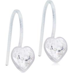 Blomdahl Medical Plastic Pendant Fixed Heart 6 mm Crystal
