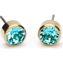 Blomdahl Golden Titanium Pendant Pearl Curved 10 mm, White