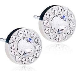 Blomdahl Silver Titanium Brilliance 8mm Halo Crystal