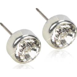 Blomdahl Silver Titanium Crystal Bezel 3 mm