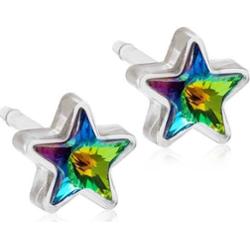 Blomdahl Medical Plastic Star 6 mm Green shimmer