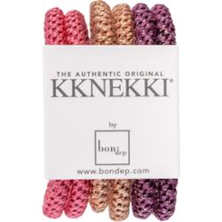KKNEKKI Bundle - zestaw gumek do włosów Pink/Brown/Purple